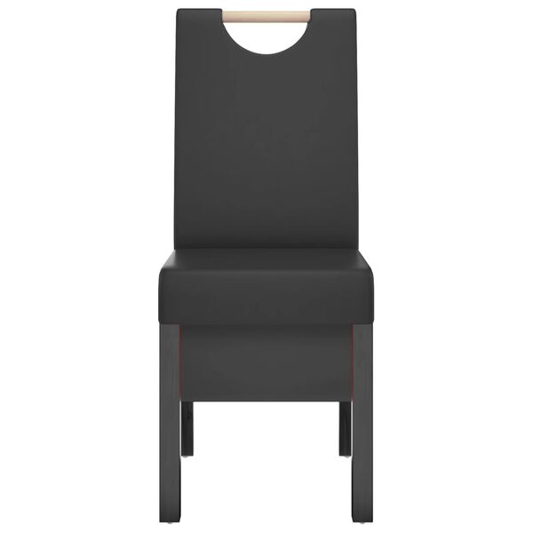 vidaXL Jed&aacute;lensk&eacute; stoličky 6 ks čierne umel&aacute; koža