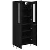 vidaXL Highboard Biely a čierny dub 69,5 x 34 x 180 cm