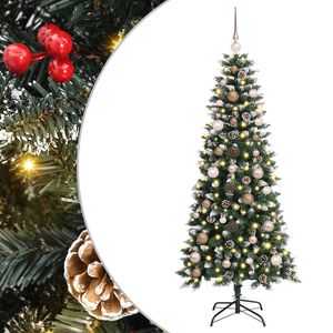 vidaXL Umel&yacute; vianočn&yacute; stromček Zelen&aacute; 150 cm PVC, plast a oceľ