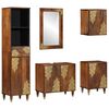 vidaXL Set kabinetov do k&uacute;peľne 5 ks Medov&aacute; hned&aacute; 62 x 33 x 58 cm