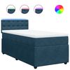 vidaXL Posteľn&yacute; r&aacute;m boxsping s matracom modr&yacute; 80x200 cm zamat