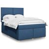 vidaXL Boxspring posteľ s matracom modr&yacute; 140x190 cm l&aacute;tka