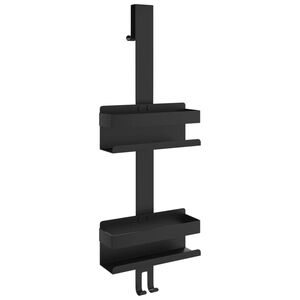 vidaXL Z&aacute;vesn&yacute; sprchov&yacute; držiak matn&yacute; čierny br&uacute;sen&yacute; 304 nerezov&aacute; oceľ