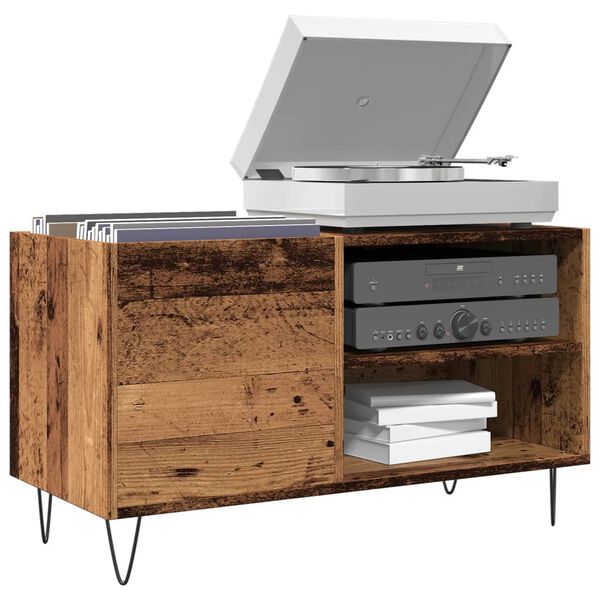 vidaXL Skrinka na platne, staré drevo 84,5x38x48 cm, kompozitné drevo