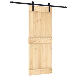 vidaXL Posuvn&eacute; dvere Pr&iacute;rodn&aacute; a čierna 80 x 210 cm