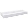 vidaXL Um&yacute;vadlo z miner&aacute;lneho/mramoroveho odliatku 120x46x11 cm biele