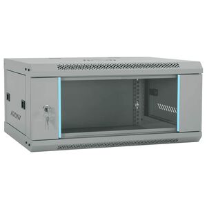 vidaXL Sieťov&yacute; kabinet s &uacute;ložiskom Siv&aacute; 60 x 35 x 28 cm Oceľ