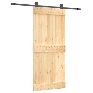 vidaXL Posuvn&eacute; dvere 90 x 210 cm Mas&iacute;vne borovicov&eacute; drevo (neupraven&eacute;)