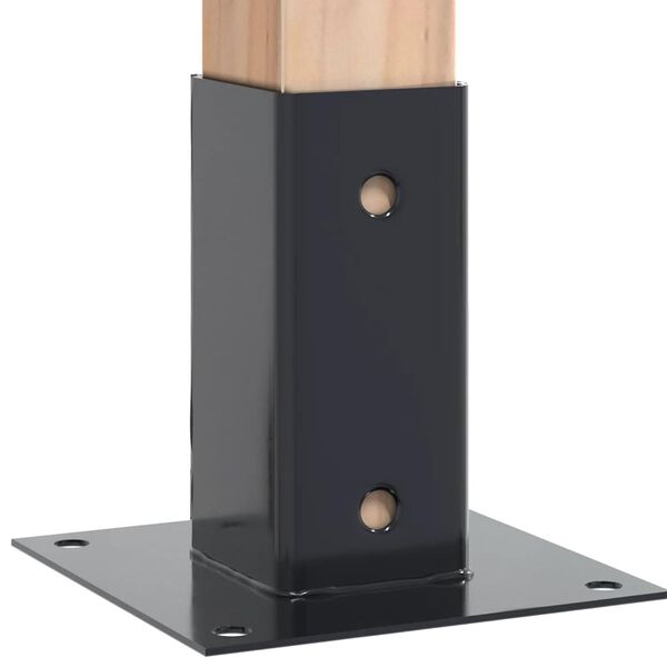 vidaXL podstavce stĺpikov &scaron;tvorcov&eacute; 12 ks Antracit 61x61 mm