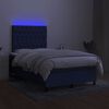 vidaXL Boxspring posteľ s matracom a LED modr&aacute; 120x190 cm l&aacute;tka