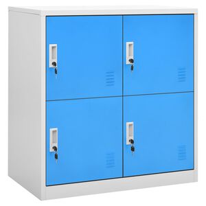 vidaXL Uzamykacia skriňa bledosiv&aacute; a modr&aacute; 90x45x92,5 cm oceľov&aacute;