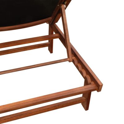 vidaXL Záhradné ležadlá 2 ks so stolíkom, akáciový masív a textilén