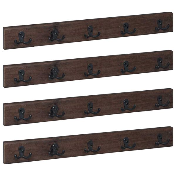 vidaXL Ve&scaron;iak Hned&aacute; 60 x 7 x 8 cm Mas&iacute;vne obnoven&eacute; drevo