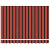 vidaXL Markíza Oranžová a hnedá 350 x 250 x 165 cm Polyester a hliník