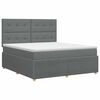 vidaXL Posteľ boxspring s matracom Tmavosiv&aacute; 140 x 190 cm L&aacute;tka