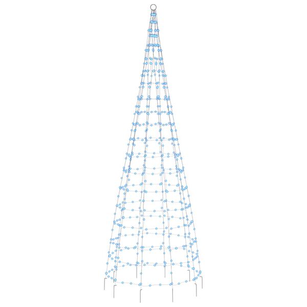 vidaXL LED vianočn&yacute; stromček na stožiari 550 LED modr&eacute; 300 cm