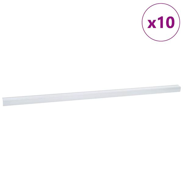 vidaXL Schodové hrany 10 pcs Strieborná 67 cm Hliník