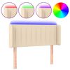 vidaXL Čelo postele s LED kr&eacute;mov&eacute; 83x16x78/88 cm l&aacute;tka