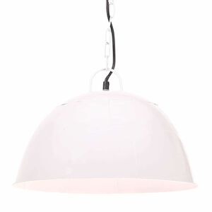 vidaXL Industri&aacute;lna vintage z&aacute;vesn&aacute; lampa 25 W, biela 41 cm E27