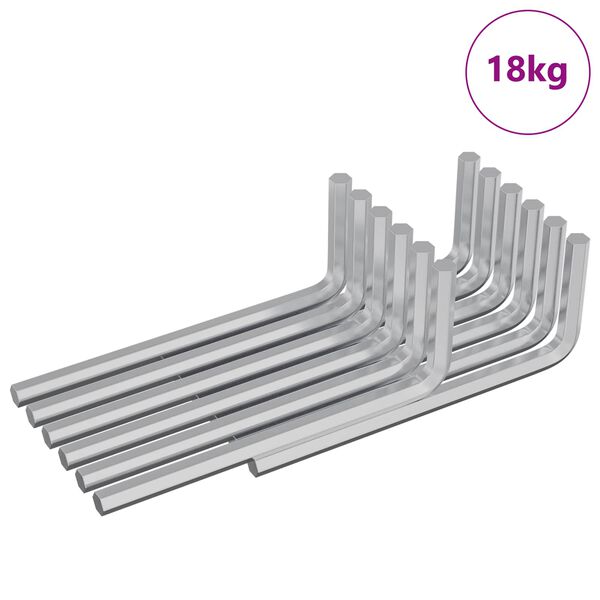 vidaXL &Scaron;esťhrann&yacute; kľ&uacute;č 2118 pcs Strieborn&aacute; 32 x 86 mm Oceľ