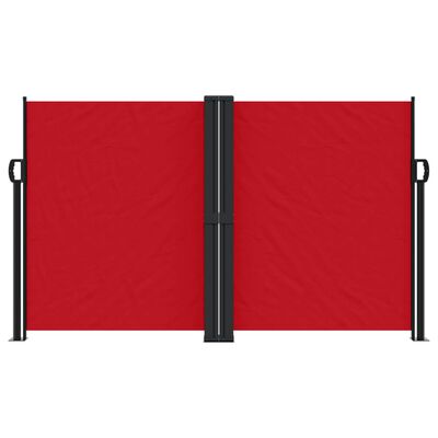 vidaXL Zaťahovacia bočná markíza, červená 140x1000 cm
