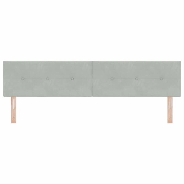 vidaXL Zadn&eacute; čelo s čelnou doskou Svetlosiv&aacute; 200 cm Umel&aacute; koža