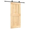 vidaXL Posuvn&eacute; dvere Pr&iacute;rodn&aacute; a čierna 90 x 210 cm