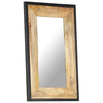 vidaXL Zrkadlo 80x50 cm masívne mangovníkové drevo