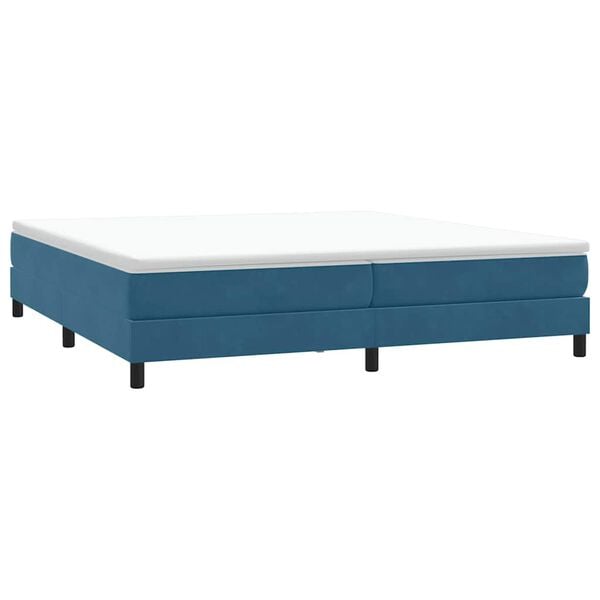 vidaXL Box Spring Posteľ bez matraca Tmavomodr&aacute; 200x220 cm Zamat