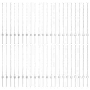 vidaXL Stĺp na plot. 44 pcs Strieborn&aacute; 140 cm Oceľ