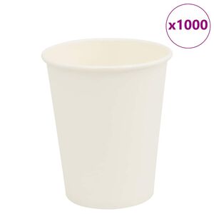 vidaXL Papierov&eacute; &scaron;&aacute;lky na k&aacute;vu 1000 ks 8oz 200ml biela