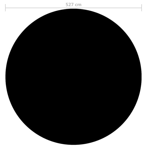 vidaXL Bazénová plachta, čierna 527 cm, PE