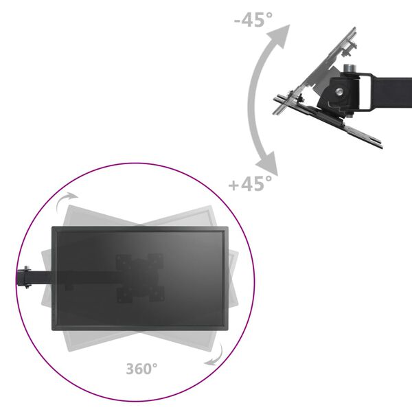 vidaXL 4-ramenn&yacute; stoln&yacute; držiak na monitor 13"-23"