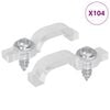 vidaXL LED p&aacute;skov&eacute; svorky Dĺžka 23,8 mm 2 ks Priehľadn&aacute; Plast a železo