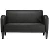 vidaXL Loveseat Sofa Black 110 cm Umel&aacute; koža