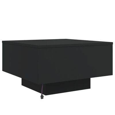 vidaXL Konferenčný stolík s LED svetlami čierny 55x55x31 cm