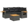 vidaXL Patio Sofa Set 5-miestne Black