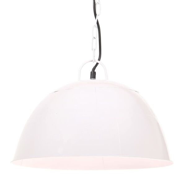 vidaXL Industriálna vintage závesná lampa 25 W, biela 41 cm E27
