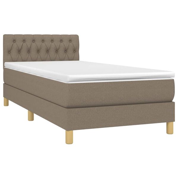 vidaXL Boxspring posteľ s matracom sivohned&yacute; 100x200 cm l&aacute;tka