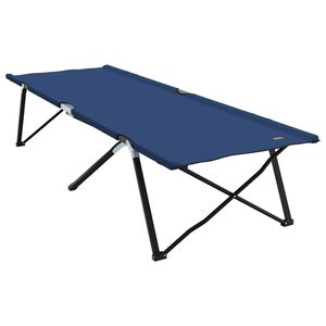 vidaXL Skladacia kempingov&aacute; posteľ Modr&aacute; 206 x 76 x 74 cm