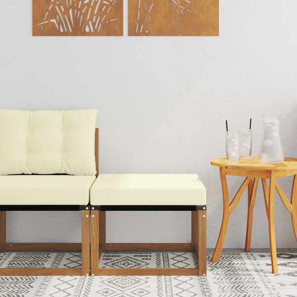 vidaXL Vonkaj&scaron;&iacute; taburet Mas&iacute;vne ak&aacute;ciov&eacute; drevo a textiln&yacute; materi&aacute;l