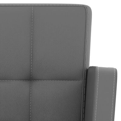 vidaXL Barové stoličky 2 ks, sivé, umelá koža