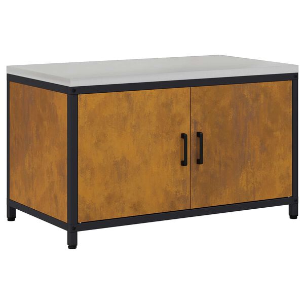 vidaXL &Uacute;ložisko v kuchyni s poličkou Hrdzav&yacute; 60 x 50 x 92 cm Oceľ