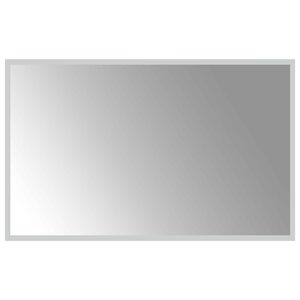 vidaXL Zrkadlo do k&uacute;peľne s LED Priehľadn&aacute; 80 x 50 cm tvrden&eacute; sklo