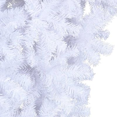vidaXL Prevrátený umelý vianočný stromček s podstavcom biely 180 cm