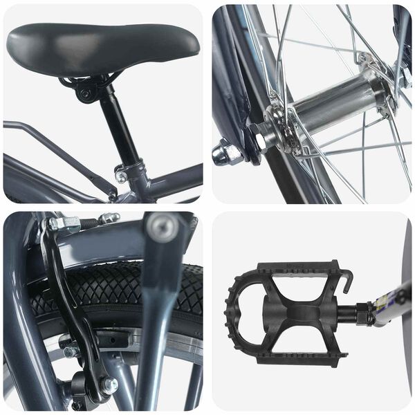 vidaXL Detsk&eacute; Kolo 18 Palcov pre deti od 5 do 7 rokov Tmavo &scaron;ed&aacute;