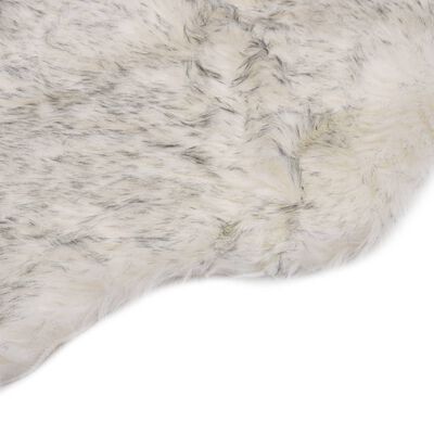 vidaXL Koberec umelá ovčia koža bielo-sivý 60x90 cm