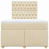 vidaXL Boxspring posteľ s matracom krémová 120x190 cm látka