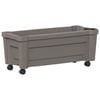 vidaXL Kvetin&aacute;č Calypso s kolesami Siv&aacute; 79 x 35 x 33 cm PP