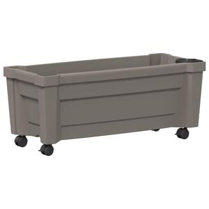vidaXL Kvetin&aacute;č Calypso s kolesami Siv&aacute; 79 x 35 x 33 cm PP
